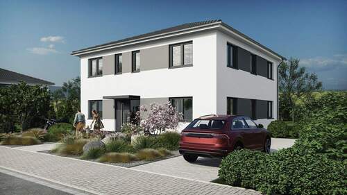 Zweifamilienhaus 176 Straßenansicht - 3 Zimmer Terrassenwohnung in Partenheim