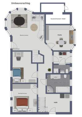 Umbauvorschlag als Einfamilienhaus - 