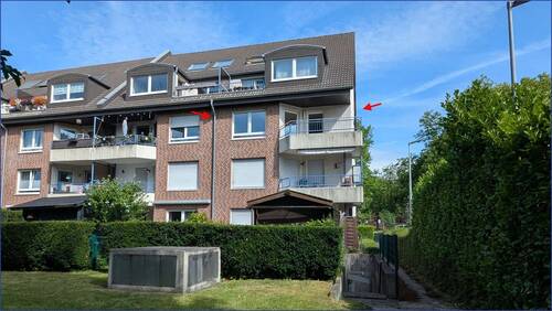 Rückansicht - Attraktive Eigentumswohnung mit Balkon und Tiefgaragenstellplatz