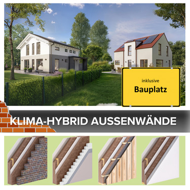 Klima-Hybrid Bauweise - Unschlagbarer Preis: Zuhause mit Grundstück und Küche.