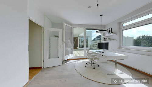 Arbeitszimmer visualisiert - 