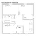 Skizze Schlafen & Bad - 