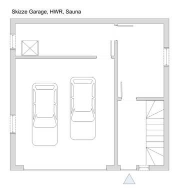 Skizze Eingang - Garage - HWR - 