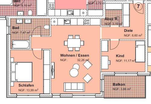 Whng. 7.JPG - Etagenwohnung mit 80,30 m&sup2; in Neuendettelsau zum Kaufen