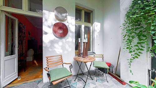 Terrasse im Garten - Etagenwohnung mit 114,00 m&sup2; in Berlin zum Kaufen