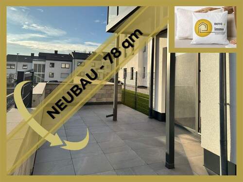 Titelbild-H2W1_neu - 3-Zimmer - Modern - Terrasse - Stadtnah! KfW 40EE Neubau-EG-Wohnung