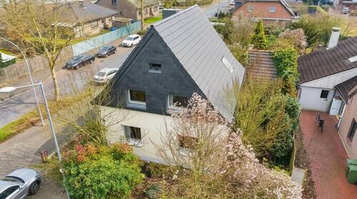 Luftansicht vorne - 5 Zimmer Einfamilienhaus in Kleve