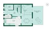 Grundriss des Erdgeschosses im Doppelhaus - 