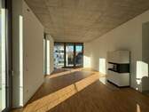Wohnzimmer mit Kamin - 3 Zimmer Einfamilienhaus in Dresden