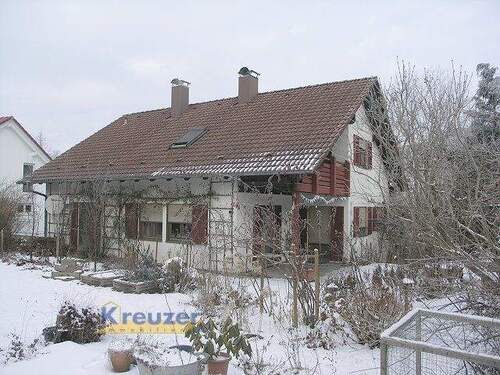 Hausansicht Wohnen_Terrasse - 7 Zimmer Einfamilienhaus zum Kaufen in Bad Wurzach