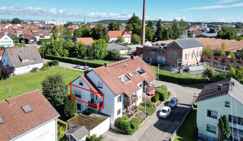 Außenansicht Markierung - 2 Zimmer Etagenwohnung in Senden