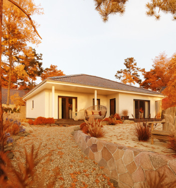 Gartenansicht - Ein Zuhause fürs Leben – massiv gebaut, mit Liebe geplant