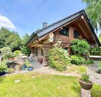 Grüner Luxus - Naturstammhaus mit eigenem Gartenparadies! - Radebeul
