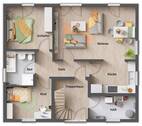 Grundriss-Einfamilienhaus-Mitwachshaus-Flair-148-Erdgeschoss-mit-Einliegerwohnung - 