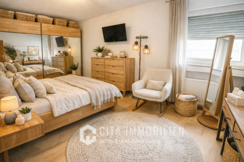 Schlafzimmer - 3 Zimmer Etagenwohnung zum Kaufen in Taunusstein
