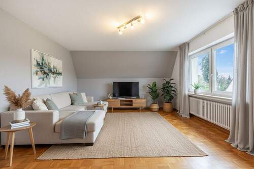 Wohnzimmer Dachgeschoss KI - 