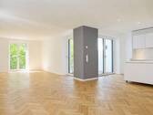 Wohn-/ Ess- und Kochbereich - 3 Zimmer Etagenwohnung zum Kaufen in Frankfurt am Main