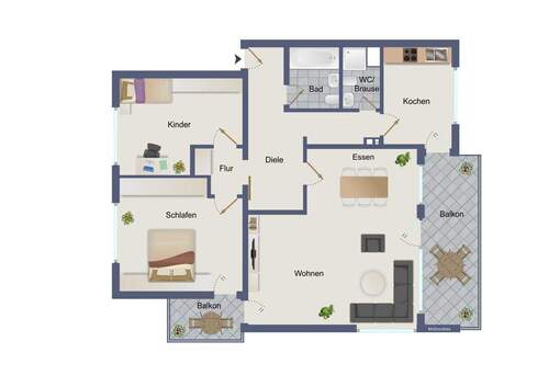 EG & OG - links & rechts - 