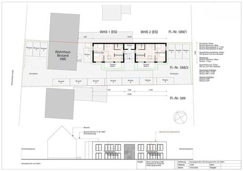 Grundriss EG + Stellplätze - Erstbezug - 64m² Eigentumswohnung im 1. OG in Bergrheinfeld - Ohne Provision