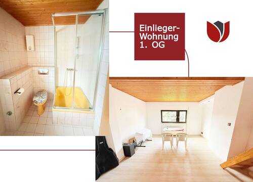 Einliegerwohnung im 1. OG/DG links mit Duschbad - 