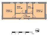 Grundriss - 2 Zimmer Etagenwohnung in Großräschen