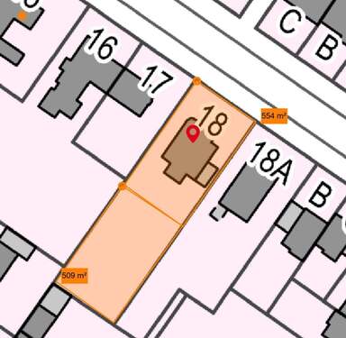 Mögliche Grundstücksteilung - 