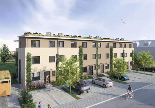 Visualisierung Reihenhäuser - 2 Moderne Reihenendhäuser mit Außenterrasse und Dachterrasse in Nußloch