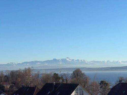 Panoramablick vom Essen und Wohnen - Reserviert-Wohnjuwel mit grandioser Seesicht vor spektakulärem Alpenpanorama in Unteruhldingen