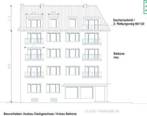 Ansicht Süd Bauvorbescheid.jpg - Mehrfamilienhaus, Wohnhaus zum Kaufen in Münster