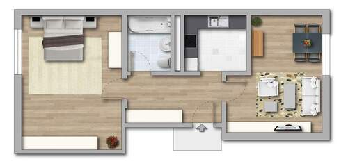 Beispiel große 3-Raum-Wohnung - 