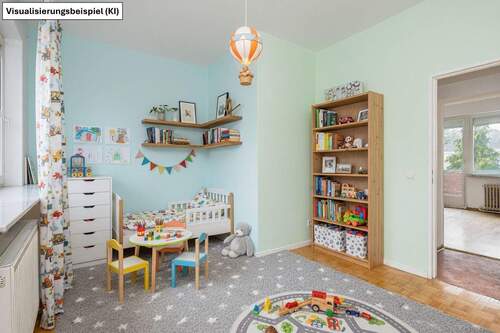 Visualisierung KI - Modernisierungs- und Nutzungsbeispiel Kinderzimmer - 