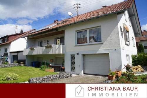 Ansicht - SONNIG UND RUHIG: 2-Fam.-Haus mit Garten, Meßstetten