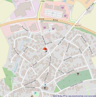 Lageplan - 2 Zimmer Etagenwohnung zur Miete in Steinfeld (Oldenburg)