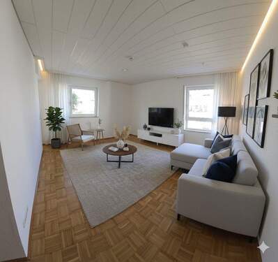 Wohnen -Einrichtungsbeispl. - Balkon, EBK & Parkplatz zentral