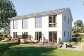 DH Börde Ansicht Garten_PV_Grau - Ihr neues Zuhause in Barleben - moderne Doppelhaushälfte auf 305 m² Grundstück