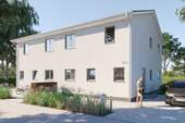 DH Börde_Ansicht Straße_Sattel grau - Doppelhaushälfte mit 127,00 m² in Barleben zum Kaufen