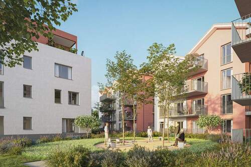 Visualisierung Schnellermühlen Quartier - Leben im Grünen: Neubauwohnung im Schnellermühlen Quartier direkt an der Pfinz