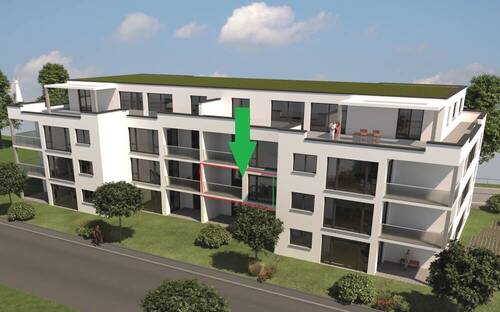 Lage Wohnung 7 im Haus - 4 Zimmer Neubauwohnung mit Balkon