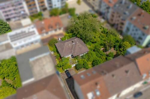 Luftansicht - Seltene Gelegenheit in Bestlage der Oststadt - Baugrundstück mit genehmigtem Neubauprojekt