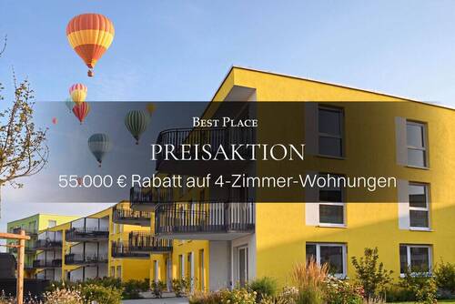 Preisaktion 4-Zimmer - Licht, Raum und Top-Preis: 55.000 € Nachlass für dieses Familiendomizil mit Balkon, bezugsfertig