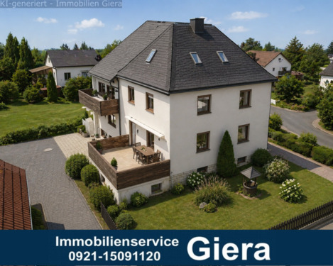 Hausansicht - Großzügige 4-Zi.-Whg. mit ausbaufähigem Dachboden