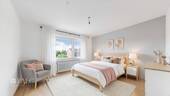 Schlafzimmer - Virtuell eingerichtet - 6 Zimmer Mehrfamilienhaus, Wohnhaus in Bedburg