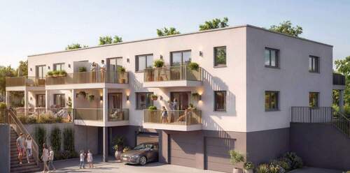 Titel Visualisierung - Ihre lukrative Eigentumswohnung mit Terrasse in Nabburg - QNG KfW 40