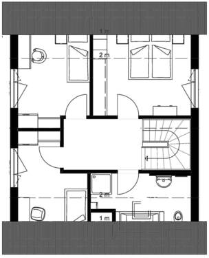 Dachgeschoss - Beispiel der Projizierung - 4 Zimmer Einfamilienhaus zum Kaufen in Osnabrück