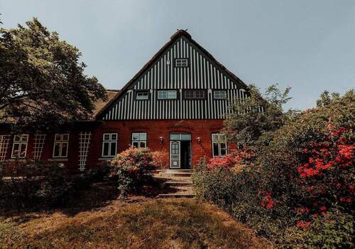 Ansicht - Märchenhaftes reetgedecktes Landhaus mit 8.800 m² Grundstück - Leben wie in Bullerbü, nahe Elmshorn