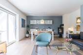 Wohzimmer mit Kamin - 5 Zimmer Doppelhaushälfte in Harrislee