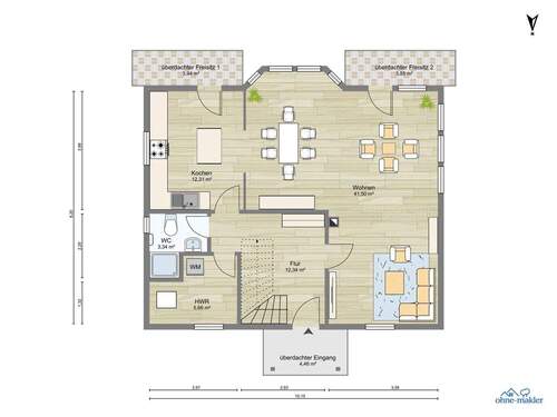 Erdgeschoss mit Erker - 