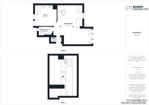 Maisonette mit Galerie - 