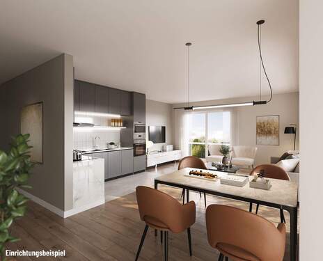 02 Wohnen-Kochen-Essen - NEUBAU-ERGESCHOSSWOHNUNG mit Terrasse in Vilshofen - Ihr neues Wohnparadies!