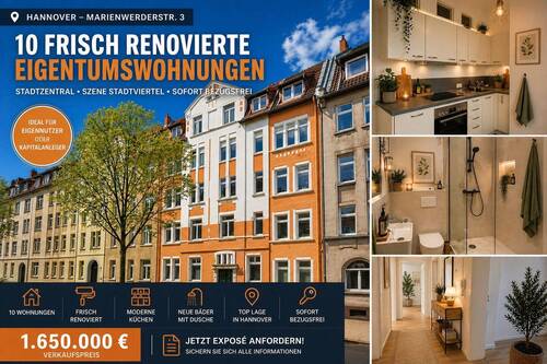 Anschicht - 10-Fam.-Haus in Hannover-Linden Mitte zu verkaufen